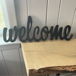 LAST CHANCE Rustic Black Wooden ‘Welcome’ Decorative Sign Farmhouse Home Accent